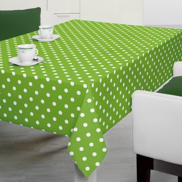 Table Vinyl  - Bright Green Polkadot